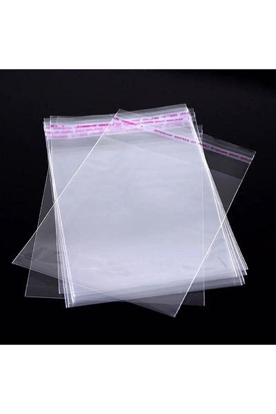OzanTuhafiye Banded Transparent Bag Opp 12x13 (+3) Cm 95 Pieces