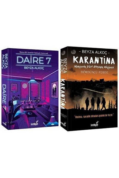 İndigo Kitap Daire 7 Karton Kapak + Karantina 4 Karton Kapak Beyza Alkoç 2 Kitap