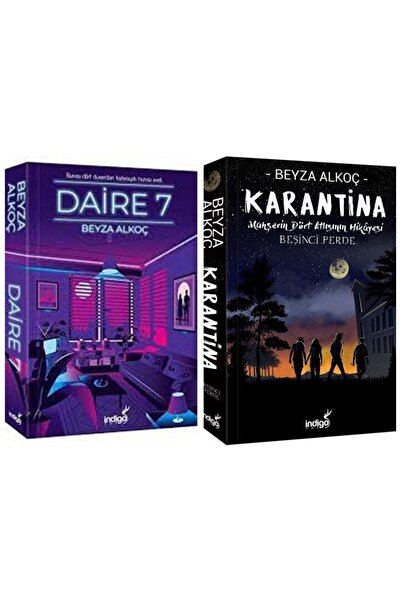 İndigo Kitap Daire 7 Karton Kapak + Karantina 5 Karton Kapak Beyza Alkoç 2 Kitap