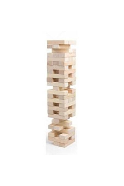 abnturk 54 parça Ahşap Denge Oyunu Jenga Kalite Kayın Ağacı 23x7cm Büyük Boy ...