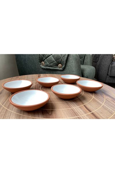 goffin Pottery Bowl Olive Bowl, Snack Bowl, Turkish Delight Bowl, Jam Bowl, Sauce Bowl, Colorful Glazed 6 Pieces