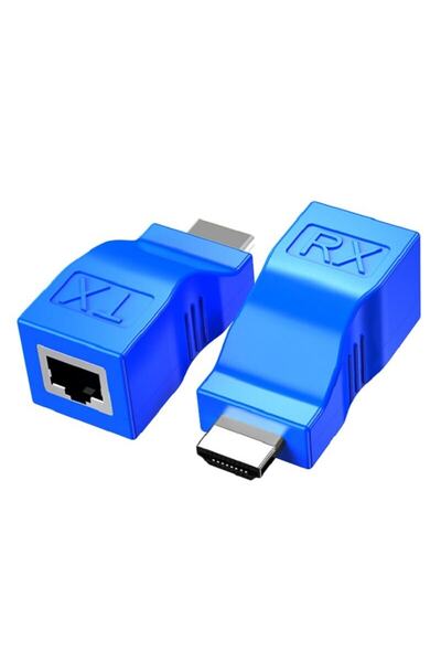 Derwell Hdmi Extender 4k 3d Rj45 Cat6 Ile 30m Hdmi Uzatıcı Ağ Lan Ethernet Ad...