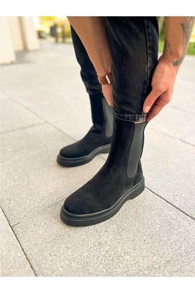 BPM Ch223 Srt Alaska Suede Ανδρικές Μπότες Μαύρες