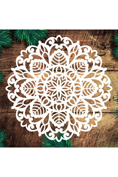 STENCİLTASARIM Stencil Tasarım Ke116 Duvar Ahşap Cam Boyama Deseni 25x25cm