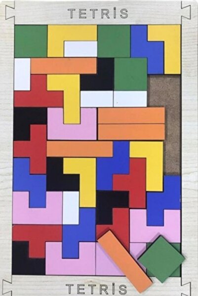 AVMmarketim Ahşap Puzzle Tetris Oyunu Eğitici Ahşap Oyunu Yapboz Oyunu