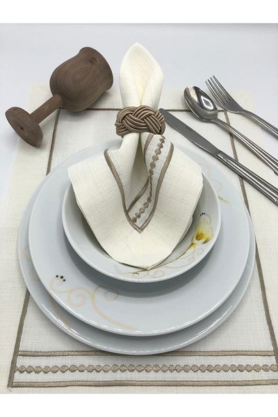 KATMERTEKS 12 Pieces Mink Napkin Ring Ring Wicker Model