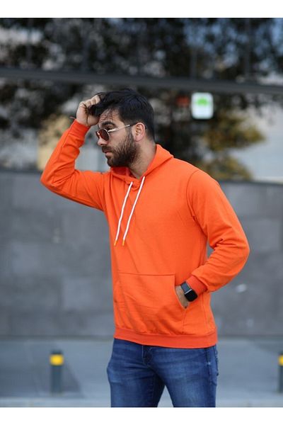 FATELLA Crew Neck and Hooded Kangaroo Pocket Unisex Basic Sweatshirt