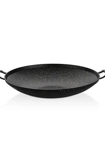 Lines Multi-Purpose Granite Cooking Pan - Double-Way Cast Iron Sheet Roasting Pancake Pan - Black