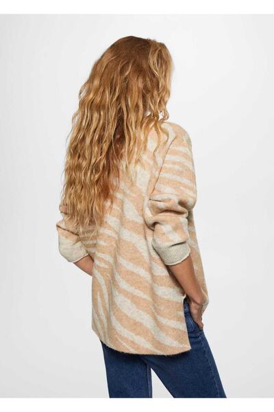 MANGO Woman Hayvan Desenli Hırka