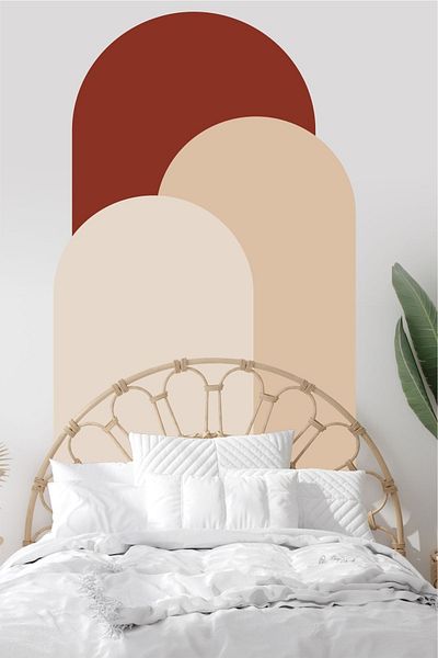 Piksel Grafik Bohemian Blocks 3-Piece Wall Sticker