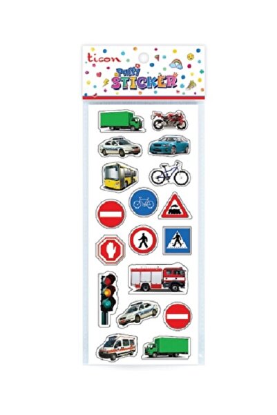 Ticon 3d Sticker Taşıtlar Ve Trafik Işaretleri