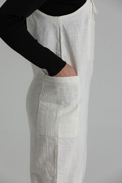 RUBYSTARS Natural Comfortable Cut Piece Dyed 100% Cotton 4 Season Linen Look Salopet Jumpsuit