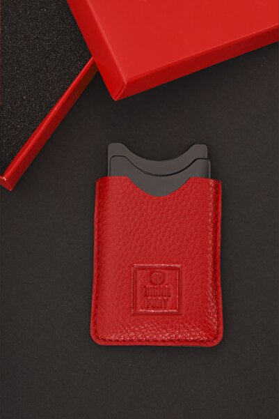 CigarFort Katlanır Puro Standı Sehpası - Kırmızı Deri Kılıflı