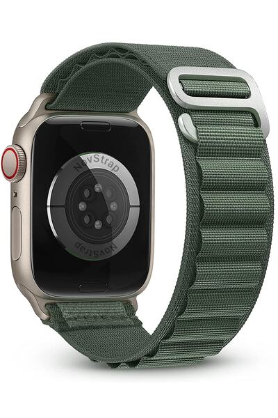 NovStrap Apple Watch Series 7 41mm Uyumlu Kordon Alpine Loop Tasarım Kordon K...
