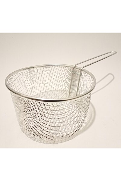 abnturk Kalaylı Paslanmaz Çelik 20cm Fritöz Sepeti Fonksiyonel Tek Saplı Kıza...
