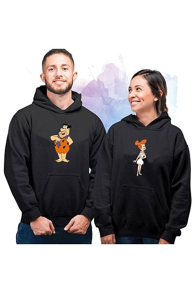 Merkür Store Φούτερ με κουκούλα με στάμπα Lover Combination Fred Vilma Flintstone
