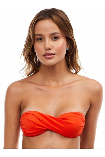 AYYILDIZ 63508 Koral Burgu Strapless Bikini Top