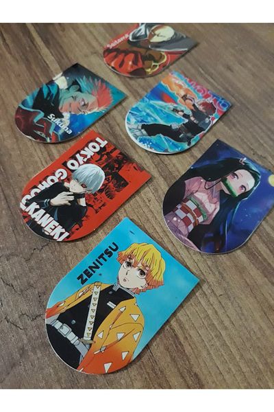 Organica Tasarım Σετ μαγνητικών σελιδοδεικτών Anime με 6 τεμάχια