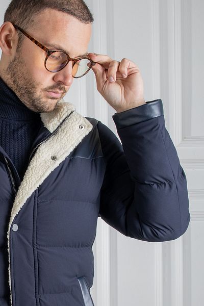 Sarar Interview Portofino Navy Blue Puffer Jacket