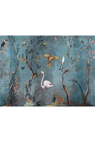 EkoDekor 3boyutluduvarkagitlari Tropikal Özel Tasarım Duvar Kağıdı Kanvas Tek Parca