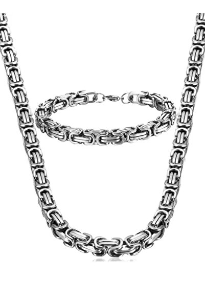 SHINING STAR Çelik Kral Kolye Bileklik Set