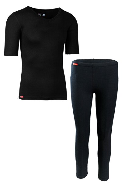 BSM Γυναικείο Viloft Κοντό μανίκι V-Neck Body / Καλσόν Θερμικό Σετ εσωρούχων