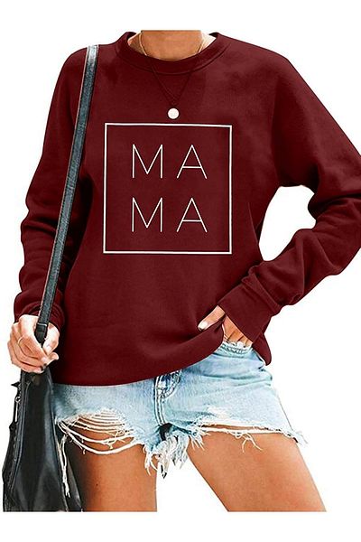 Machetta Суичър с щампа с кръгло деколте Pregnant Mama