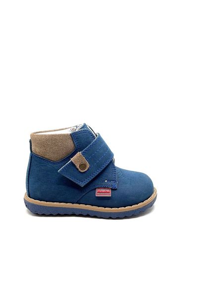 Guppy Kids Cizme pentru băieți din piele și talpă ortopedică din denim nubuc-20