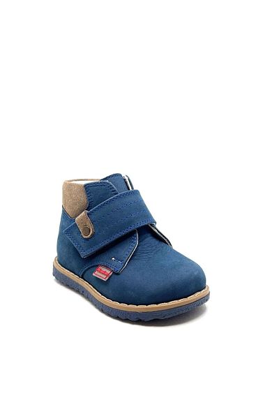Guppy Kids Cizme pentru băieți din piele și talpă ortopedică din denim nubuc-20