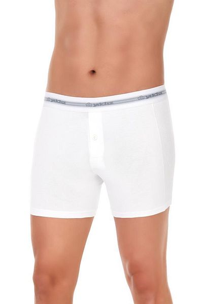 YILDIZ Ανδρικό Lycra Long Boxer Short White 110 6 τεμαχίων