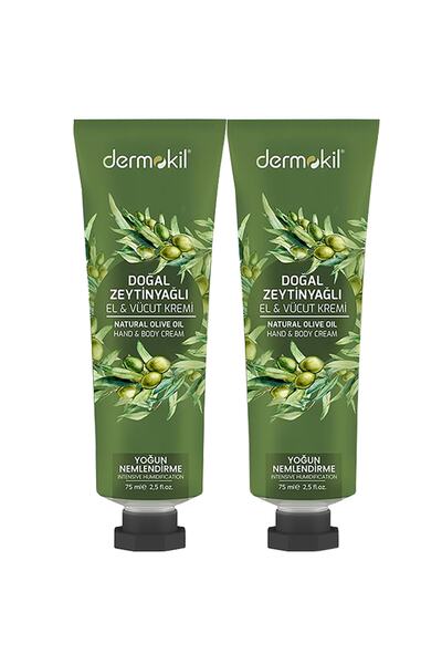 Dermokil 75 Ml x 2 Pieces Olive Oil Hand and Body Cream