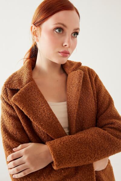 MEECY Γυναικείο Παλτό από πλακάκι Boucle