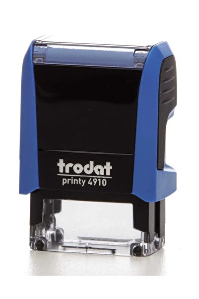 Trodat 4910 P4 كيس أزرق اللون، لباد أزرق (قم بإرسال النص الذي تريده للطباعة)