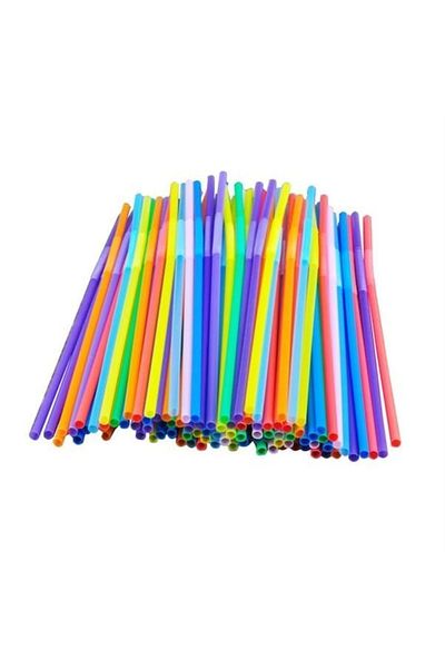 Kumsal Mutfak 100 Plain Colored Gelatin Straws