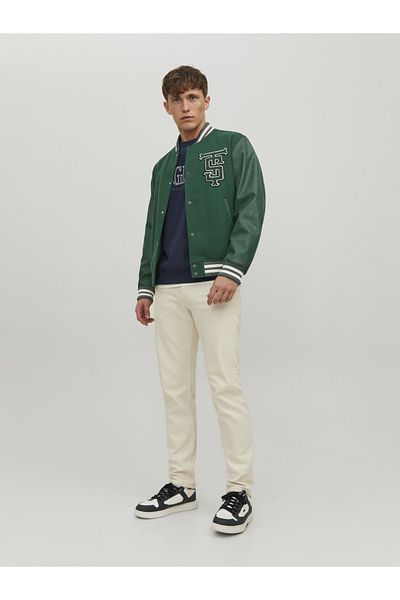 Jack & Jones Jachetă Bomber Brodata la Piept - Facultate