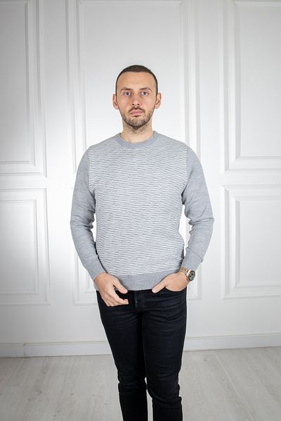 Sarar Interviu Pulover din tricot gri cu decolteu O