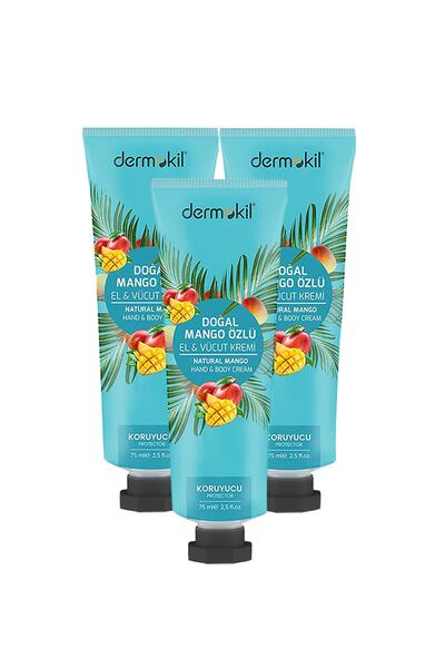 Dermokil 75 Ml Mango Extract Hand and Body Cream - X 3 Pieces