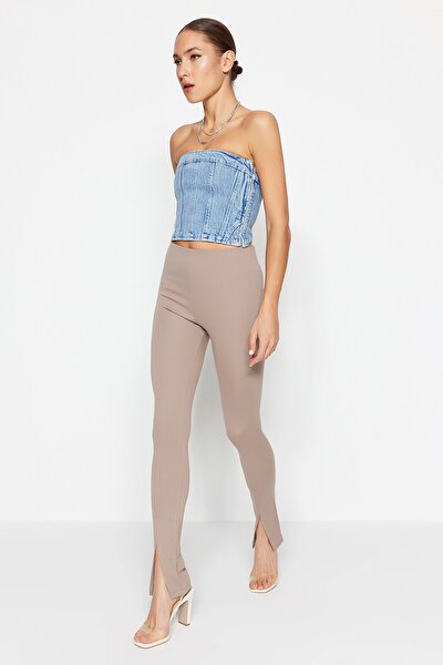 Trendyol Collection Pants - Beige - Slim