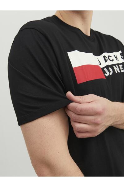 Jack & Jones Tricou cu gât cu logo - Mărime mare