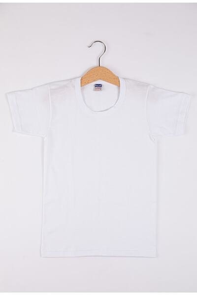 Berrak 0 Yaka Kısa Kollu Erkek Çocuk Atlet-fanila 6'lı