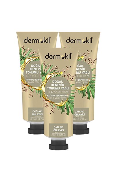 Dermokil Kenevir Tohumu Yağlı El Ve Vücut Kremi 75 ml x 3 Adet