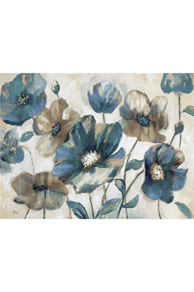 EkoDekor Vintage Floral Tasarım Duvar Kağıdı Kanvas Tek Parca