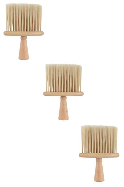 Buffer ® 3Pcs Wooden Handle Soft Bristle Brush Detailed Dust Removal Cleaning Brush For Car