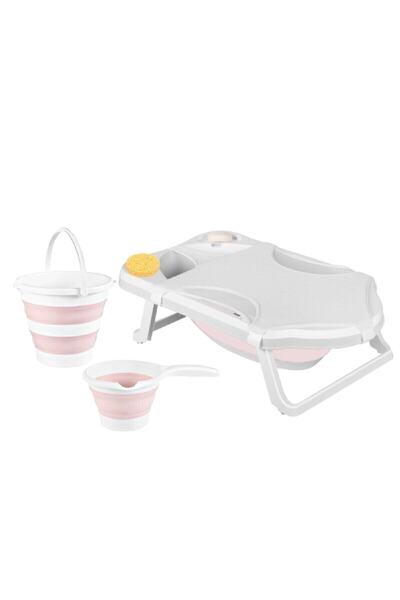 Sepetkitchen Fileli Katlanabilir Banyo Seti Pudra 5 Li Set