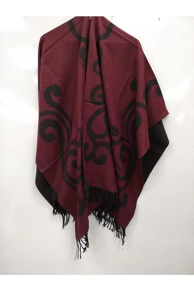 Lavinya Women's Winter Double-Sided Poncho Shoulder Shawl
