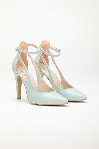 LİLLA Women's Stiletto High Heel Aqua Green