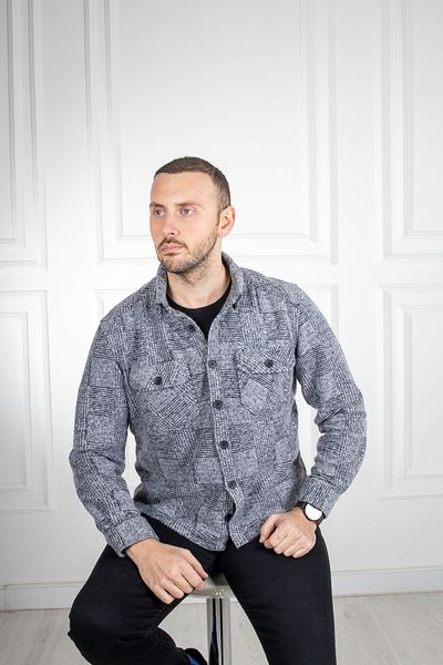 Sarar Interview Double Pocket Slim Fit Plaid Gray Lumberjack Shirt