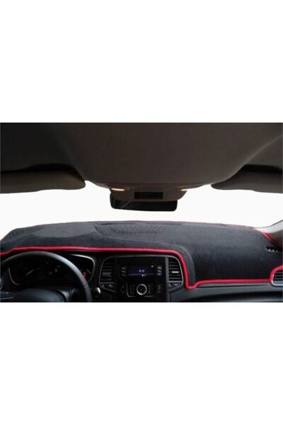 LeeWillson سجادة حماية صندوق القفازات مناسبة لموديلات رينو ميجان 4 حافة سوداء اللون أحمر