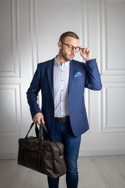 Sarar Interview Cerruti Fabric Navy Blue Blazer Jacket