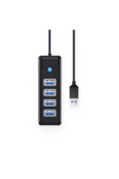 Orico Usb3.0 4 Portlu 5gbps Çoklu Usb Bağlantı Noktası Çoklayıcı Hub, 1m, Siyah, Pw4u-u3-10-bk